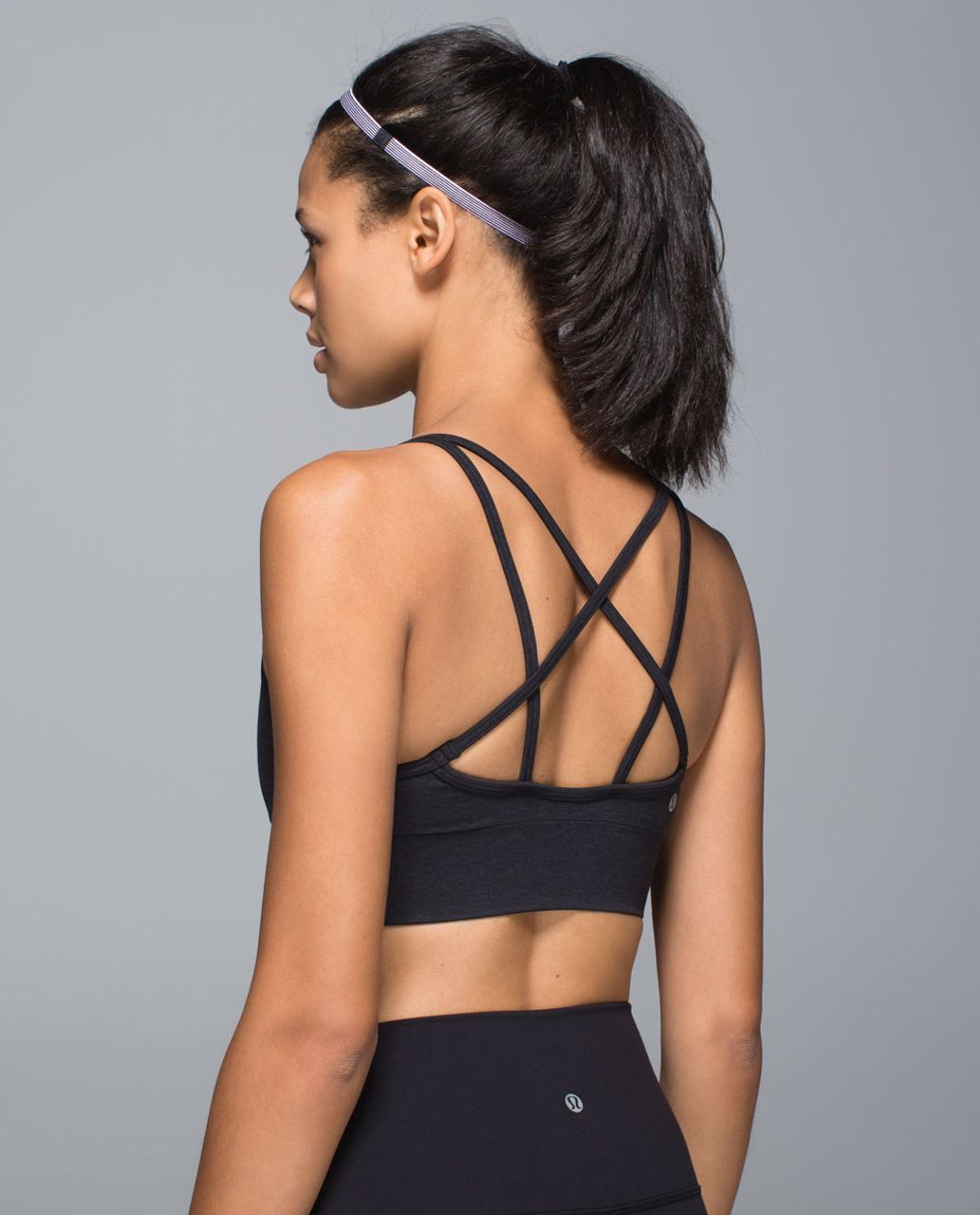 Lululemon Flow Into Crow Headband - Pretty Purple / Deep Coal