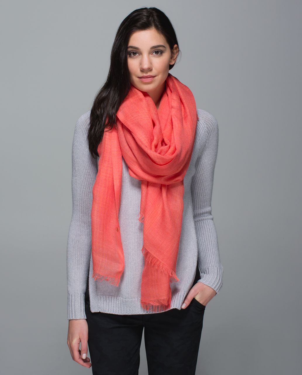 Lululemon Mudra Scarf - Atomic Red / Plum Peach