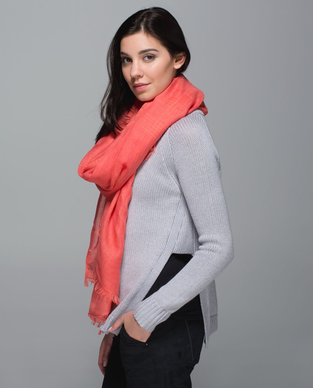 Lululemon Mudra Scarf - Atomic Red / Plum Peach