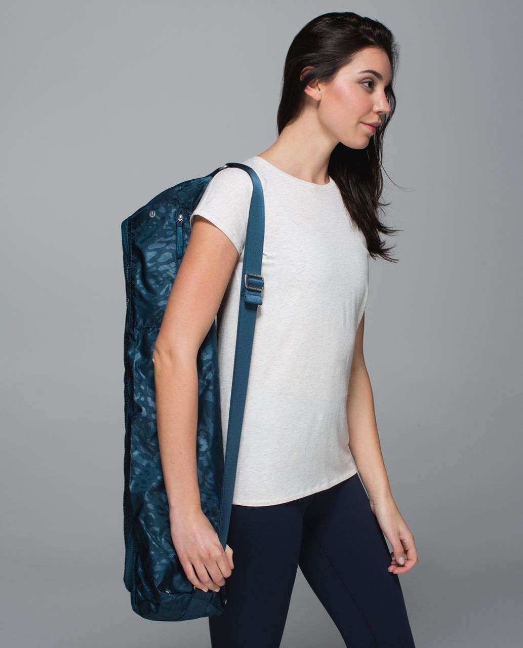 Lululemon Drishti Yoga Tote - Animal Swirl Embossed Alberta Lake / Alberta Lake