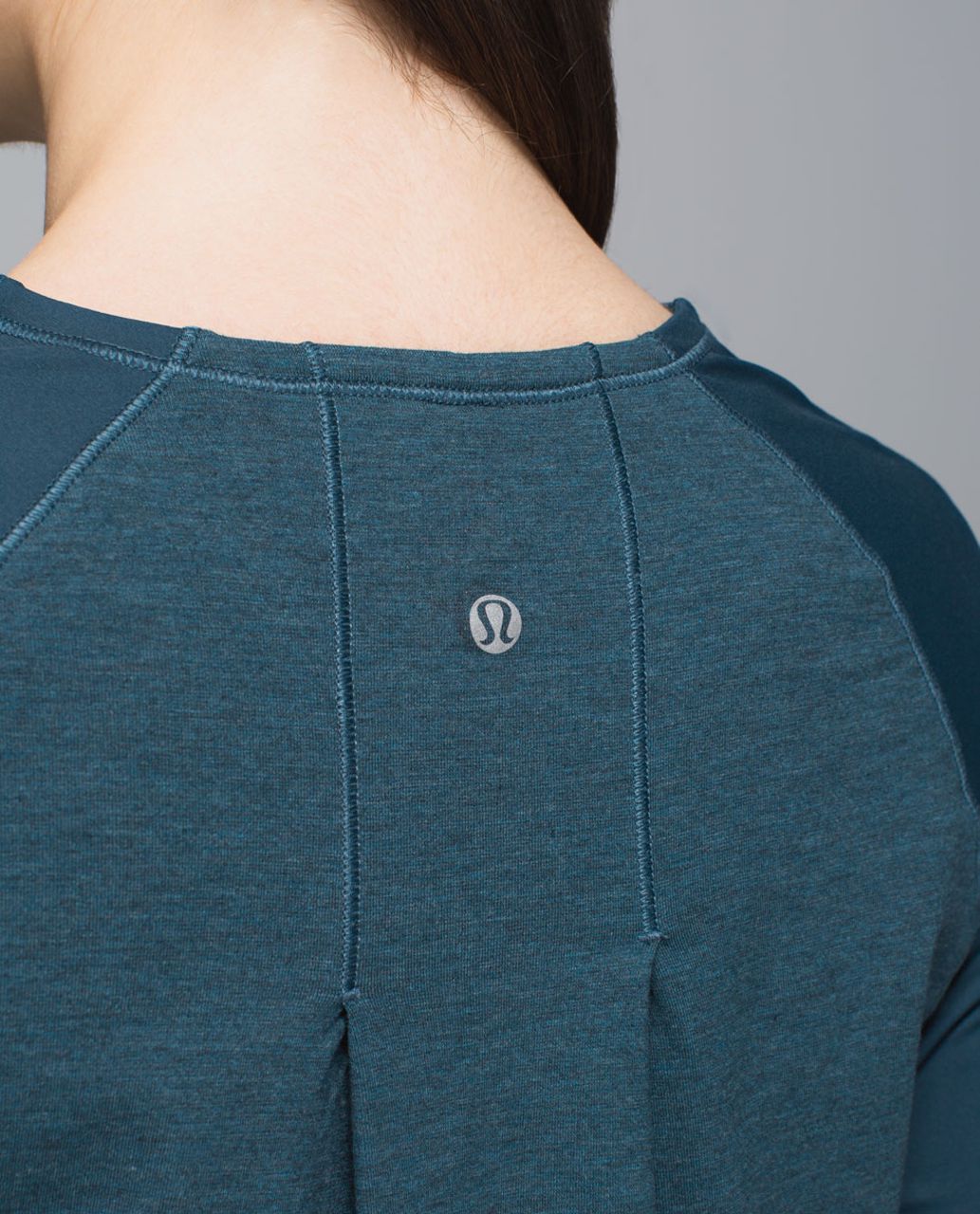 Lululemon Clip-In Long Sleeve - Heathered Alberta Lake / Alberta Lake