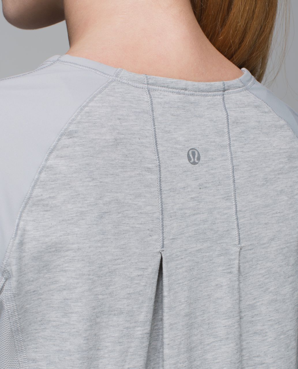 Lululemon Clip-In Long Sleeve - Heathered Silver Spoon / Silver Spoon