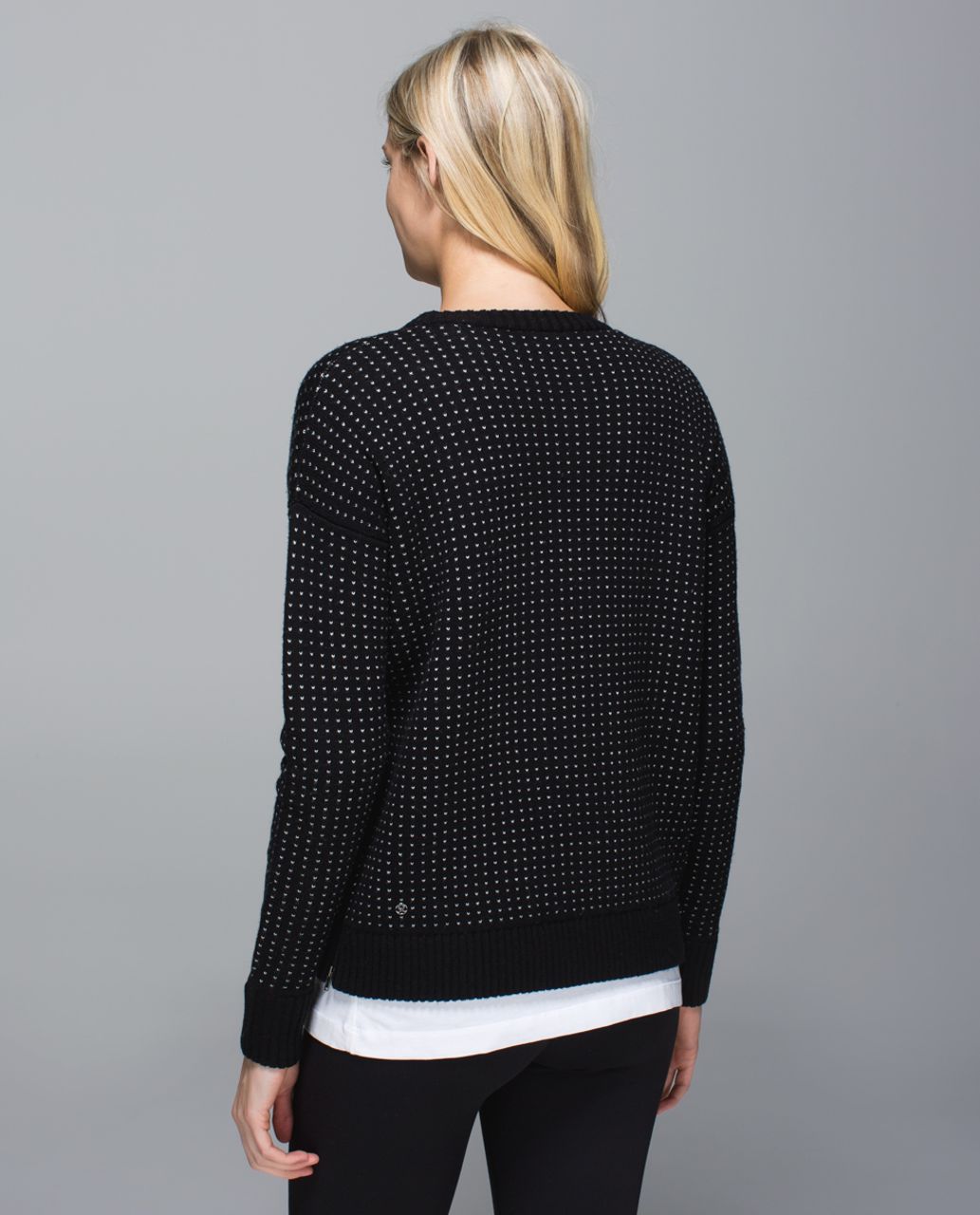 Lululemon Yogi Crew Sweater *Zips - Black / White