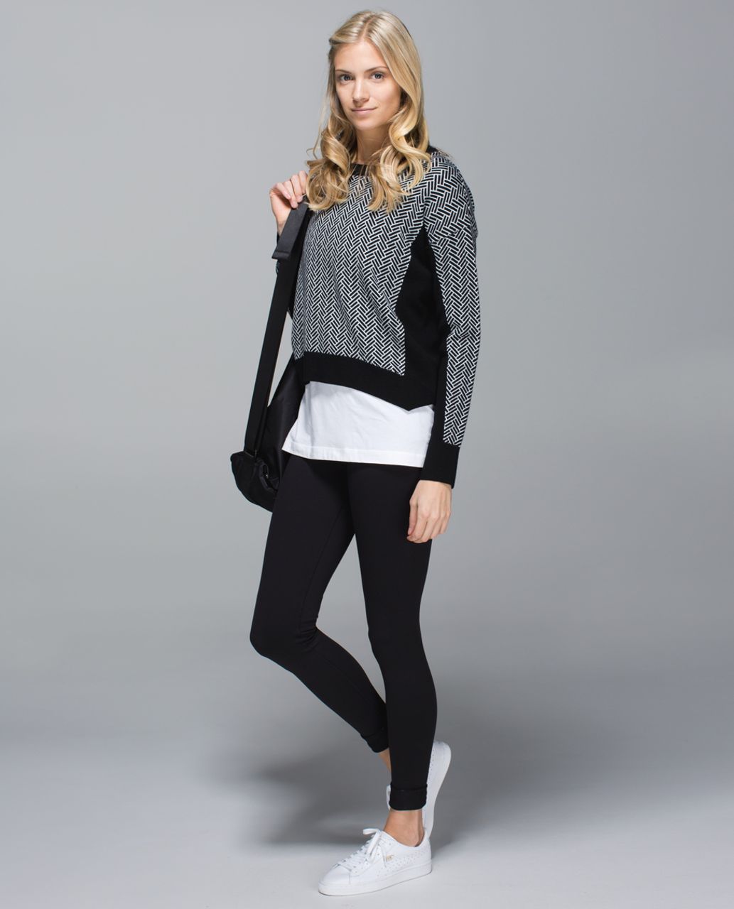 Lululemon Yogi Crew Sweater - Black / White