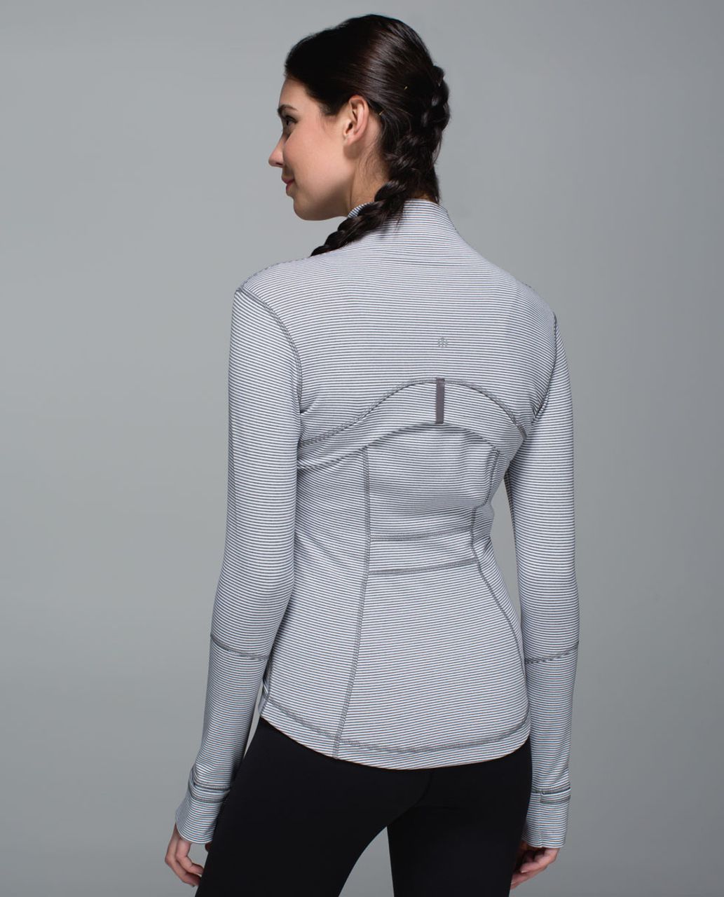 Lululemon Define Jacket - Tonka Stripe Heathered Slate White