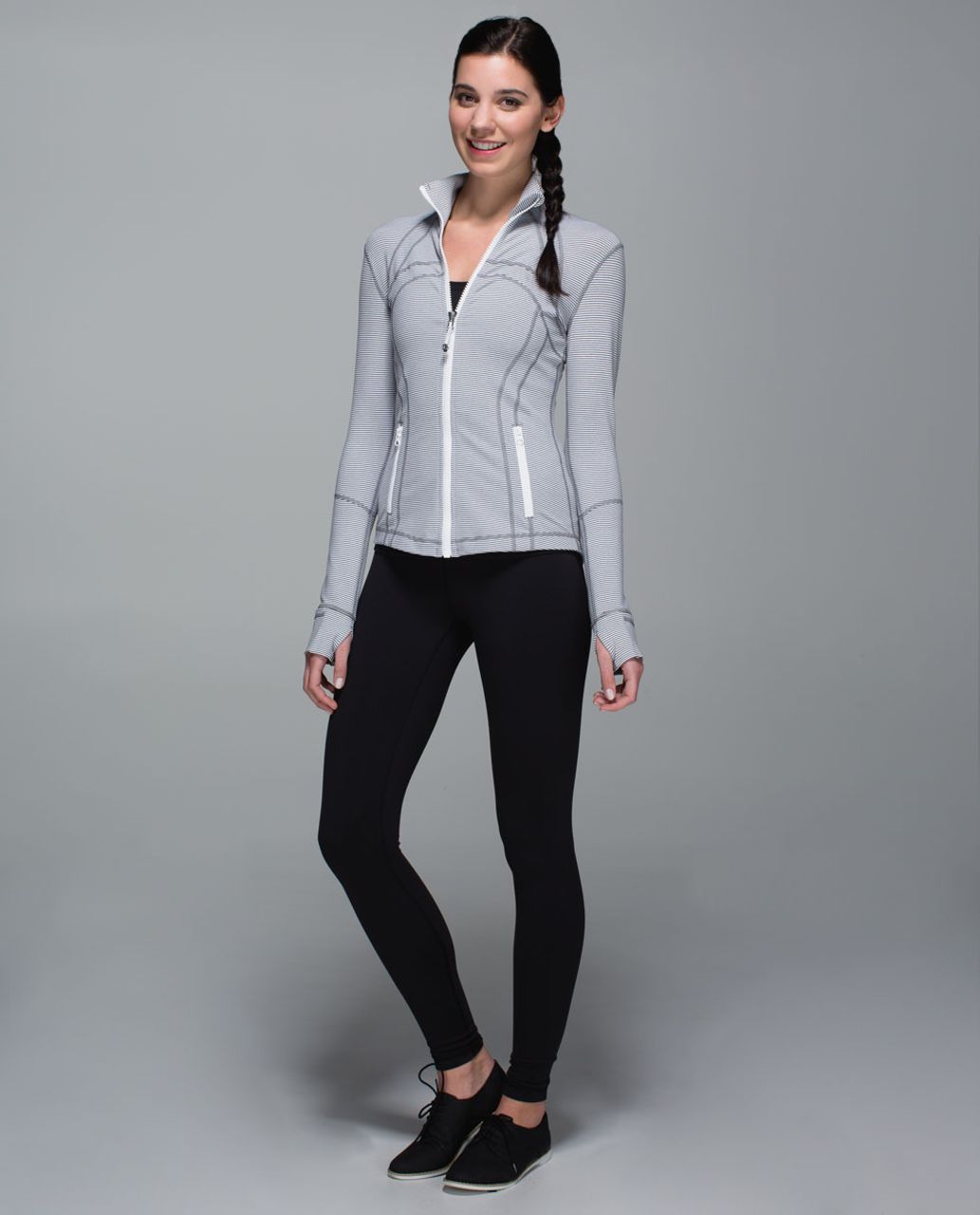 Lululemon Define Jacket - Tonka Stripe Heathered Slate White