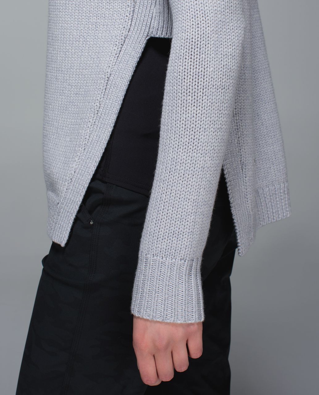 Lululemon Yin To You Sweater - Heathered Light Grey