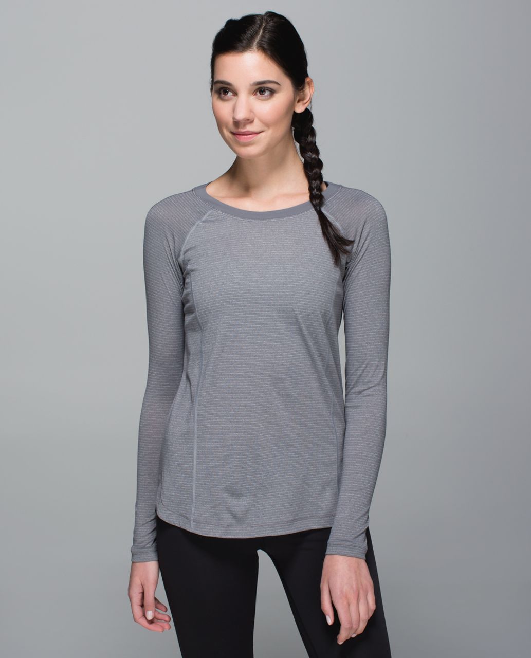 Lululemon Turn It Up Long Sleeve - Heathered Slate / Slate