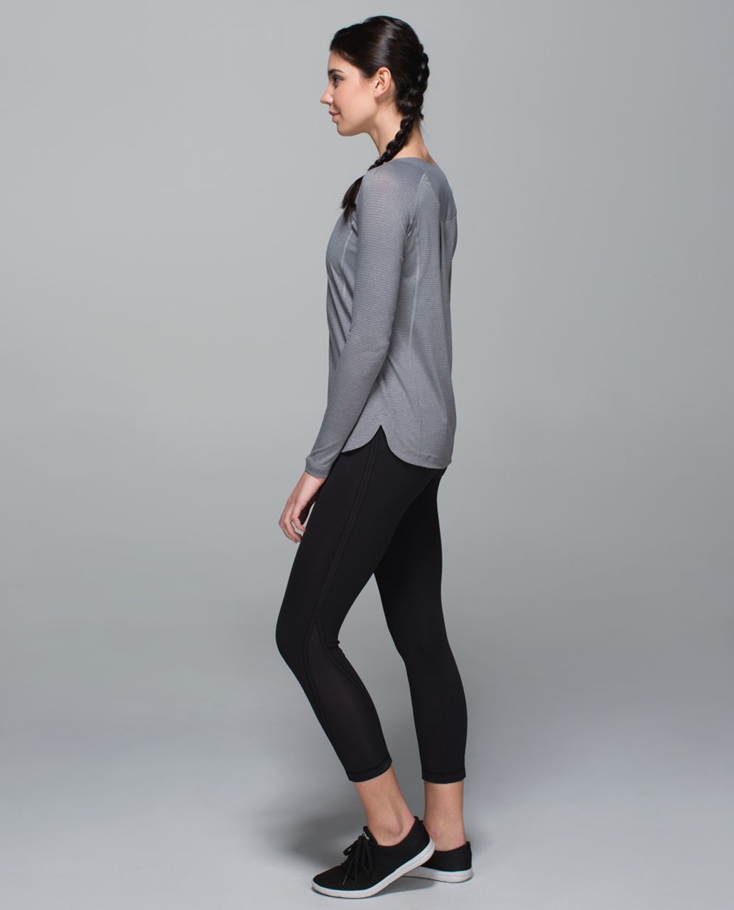 Lululemon Turn It Up Long Sleeve - Heathered Slate / Slate