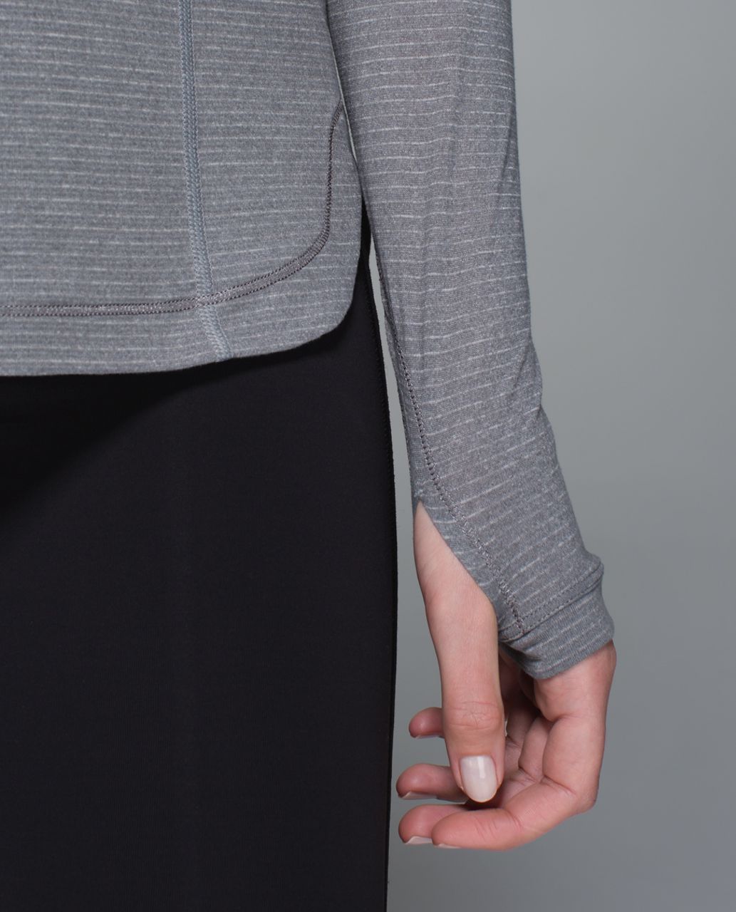 Lululemon Turn It Up Long Sleeve - Heathered Slate / Slate