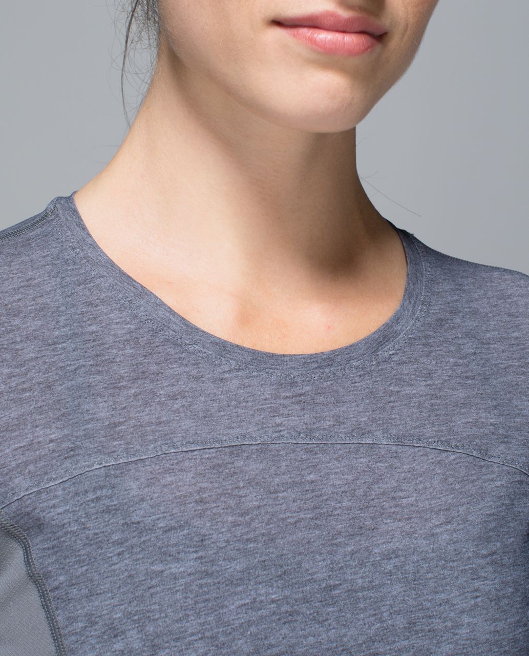 Lululemon Runbeam Long Sleeve - Heathered Texture Printed Ambient Grey / Slate