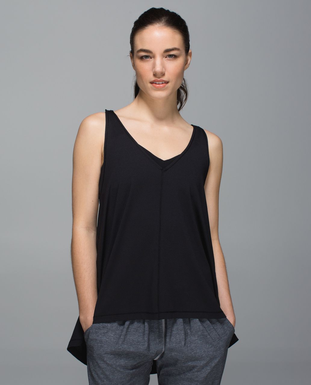 Lululemon The Oneness Tank - Heathered Black /  Black