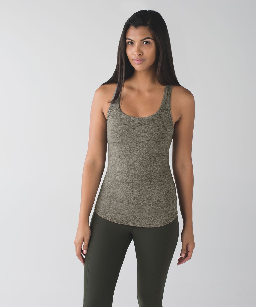 Lululemon Studio Racerback - Heathered Fatigue Green