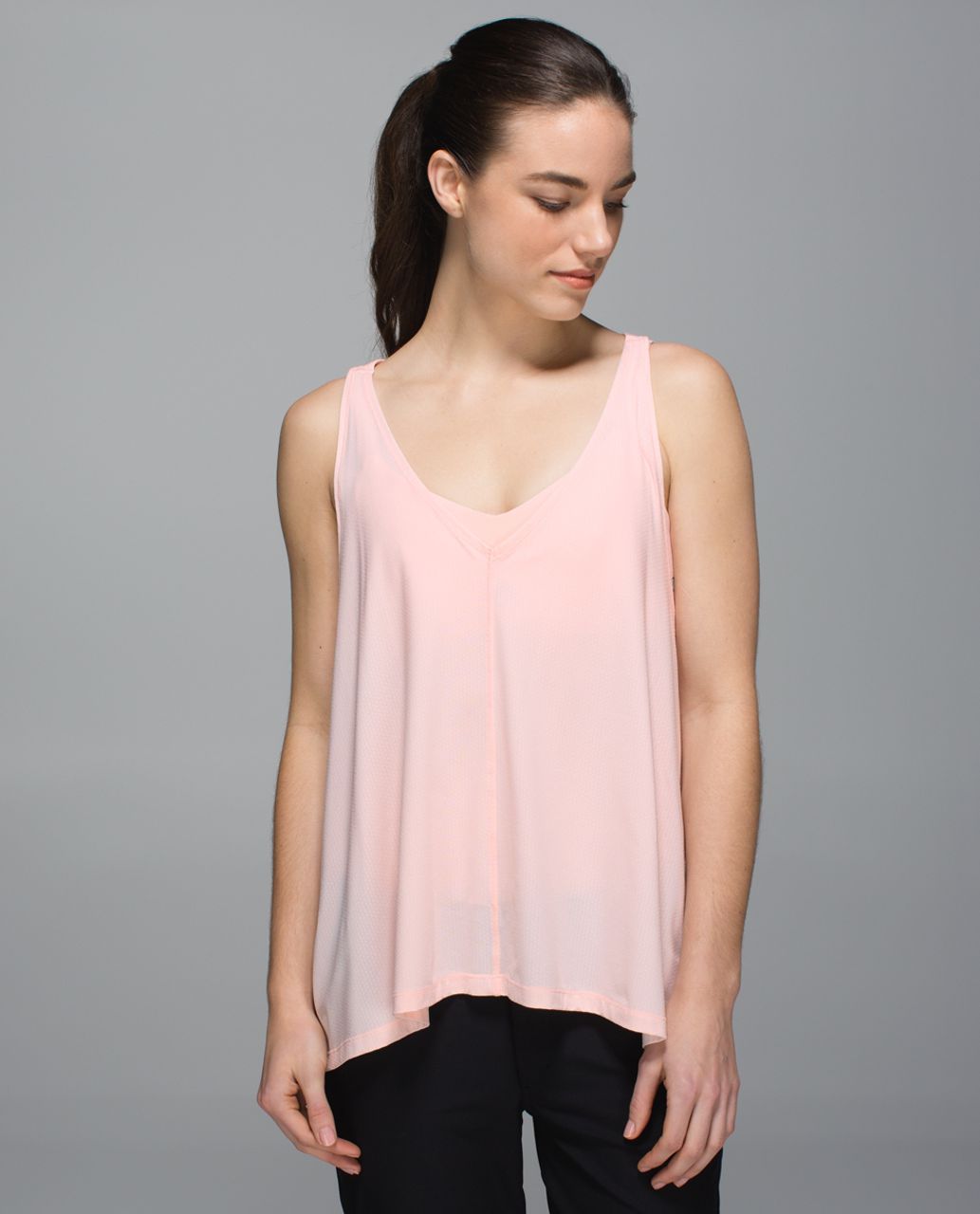 Lululemon The Oneness Tank - Heathered Parfait Pink - lulu fanatics