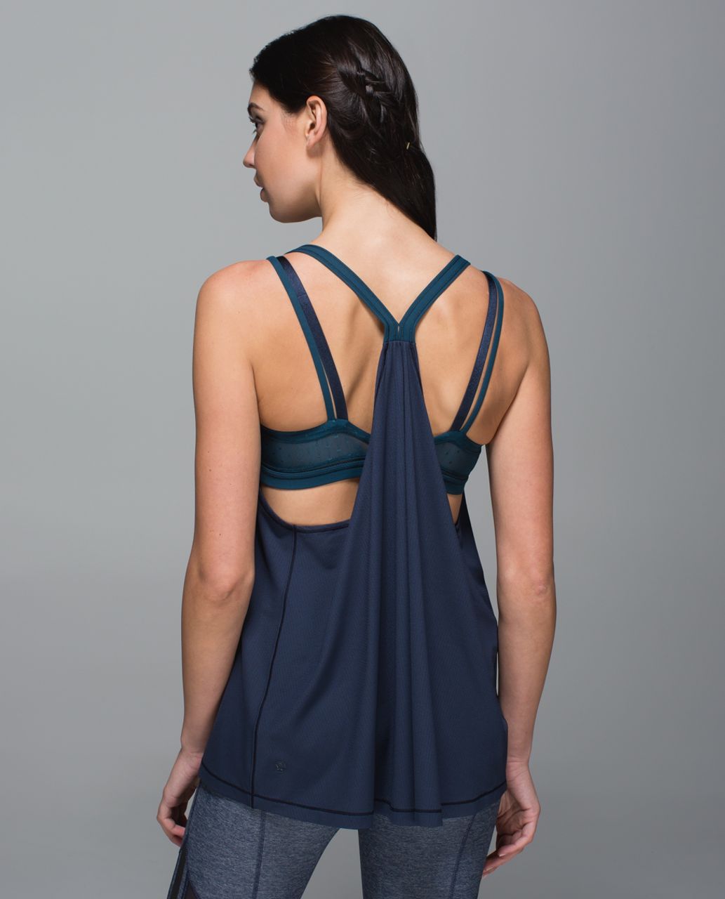 Lululemon The Oneness Tank - Heathered Inkwell / Teeny Dot Alberta Lake Menthol