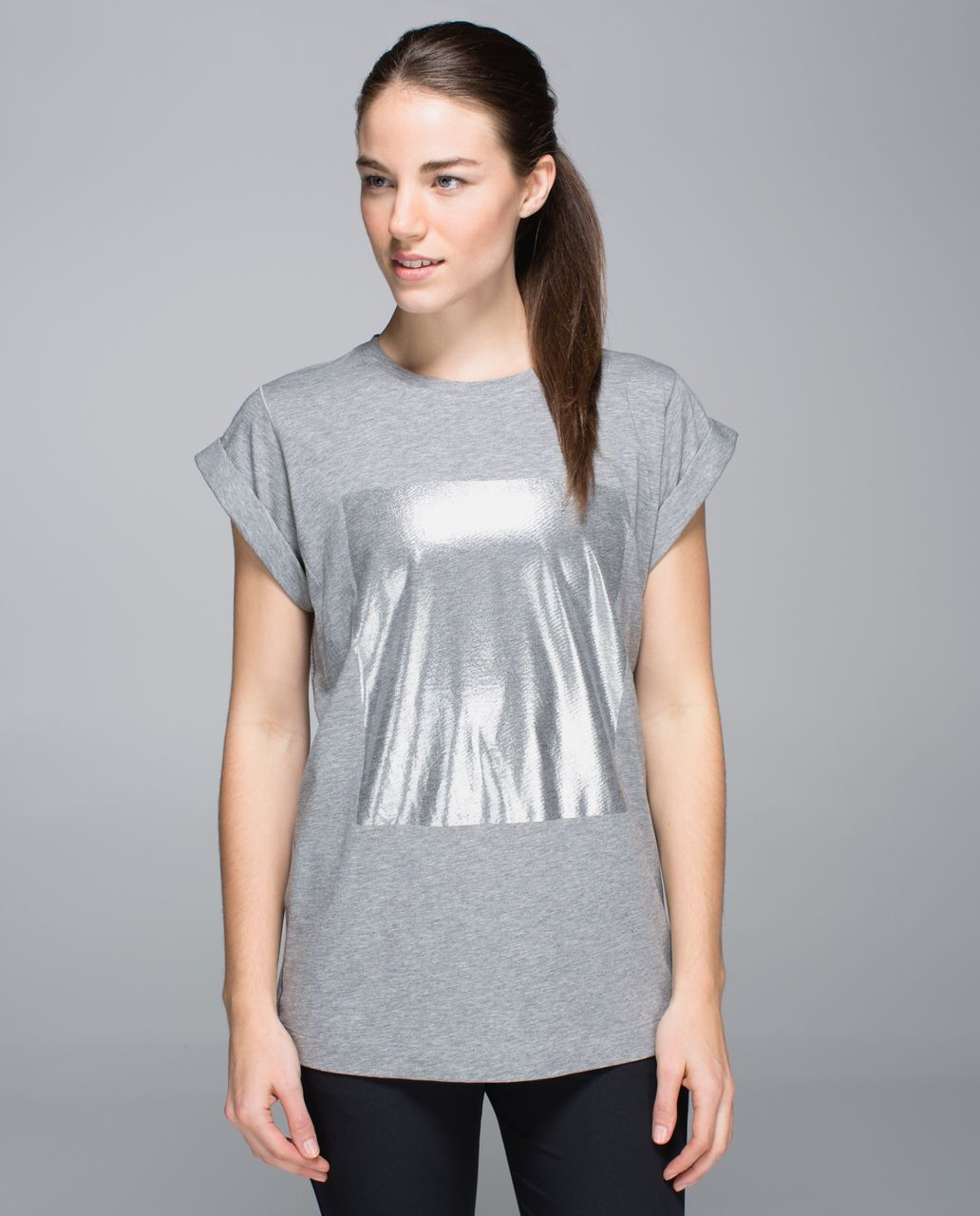 Lululemon Roll Around Tee - Heathered Medium Grey