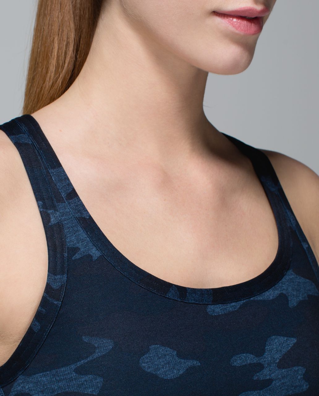 Lululemon Studio Racerback - Heathered Texture Lotus Camo Oil Slick Blue