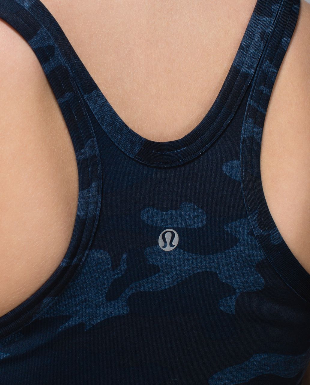 Lululemon Studio Racerback - Heathered Texture Lotus Camo Oil Slick Blue