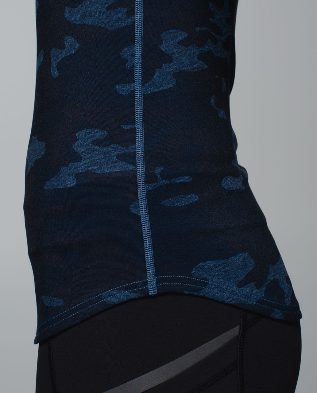 Lululemon Studio Racerback - Heathered Texture Lotus Camo Oil Slick Blue