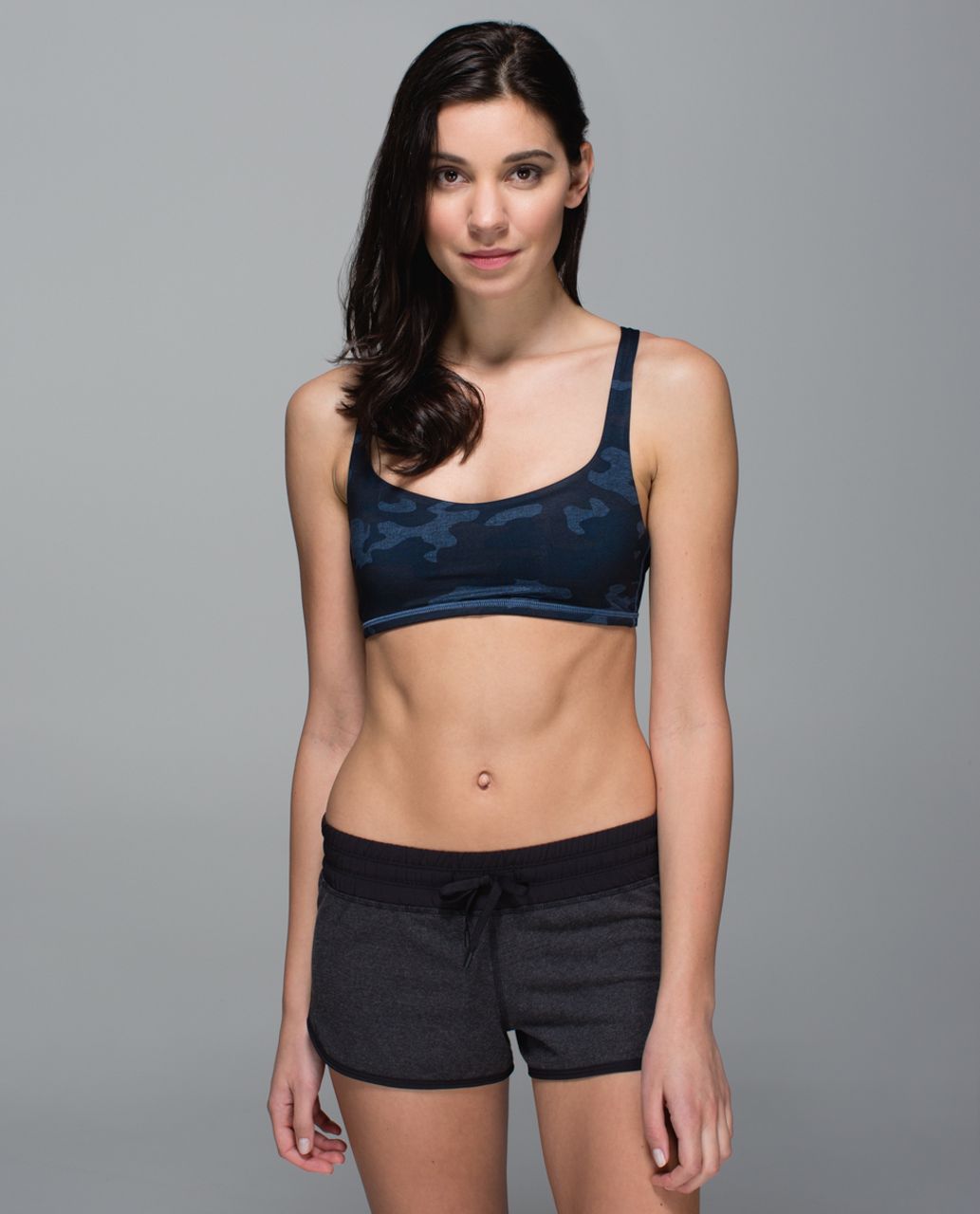 Lululemon Free To Be Bra - Heathered Texture Lotus Camo Oil Slick Blue