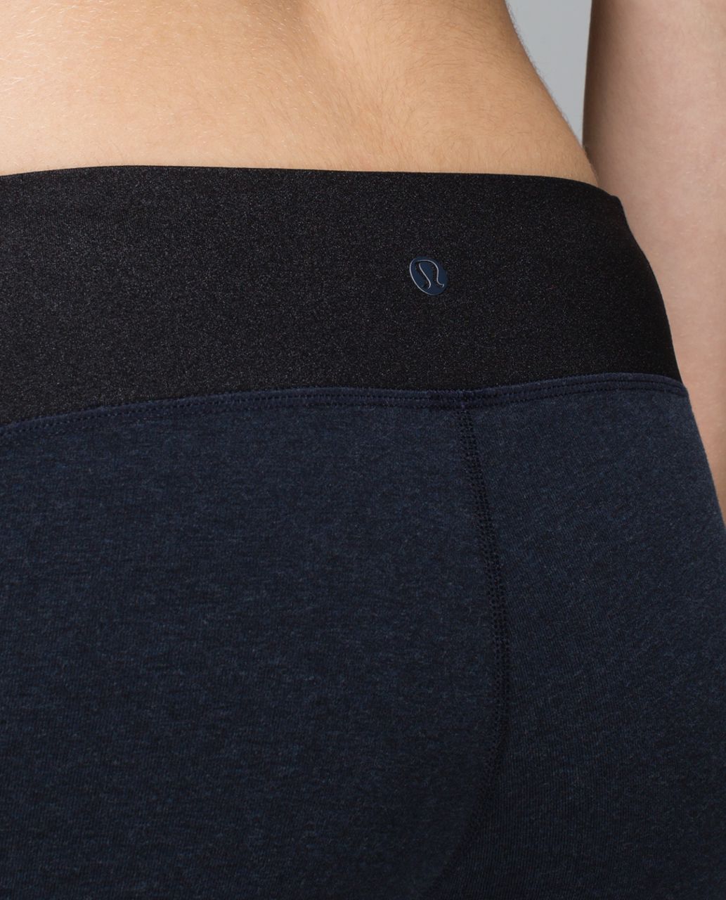 Lululemon Motivate Crop - Heathered Inkwell / Black