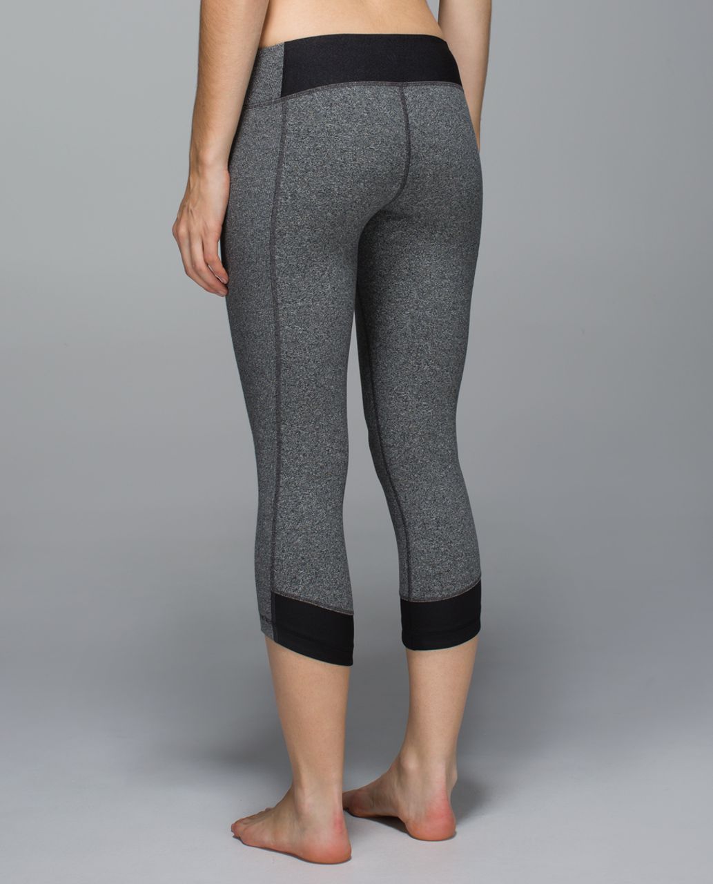 Lululemon Motivate Crop - Heathered Speckled Black