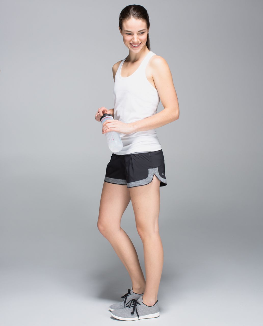 Lululemon Ready To Roll Short - Deep Coal / Heathered Deep Coal