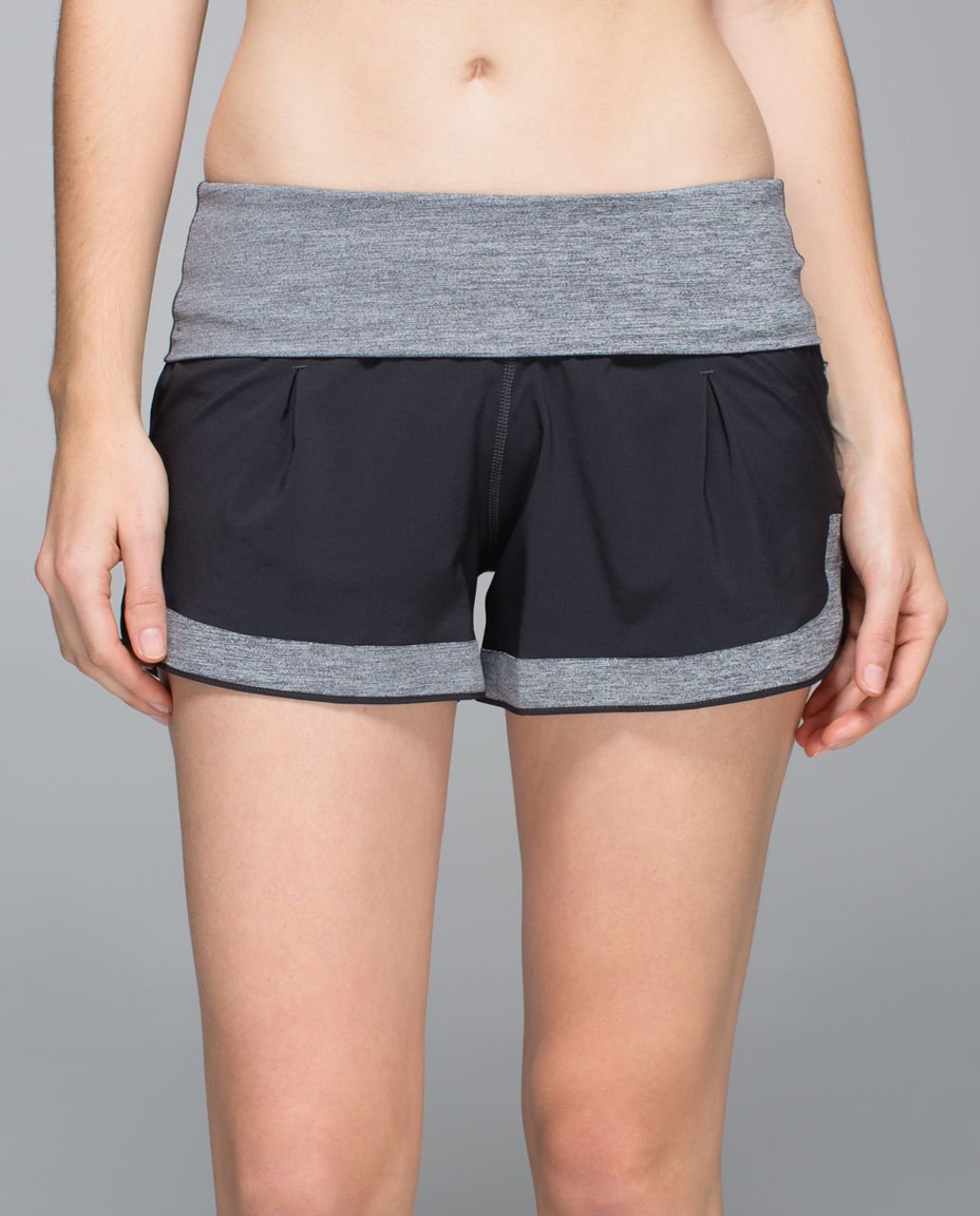 Lululemon Ready To Roll Short - Deep Coal / Heathered Deep Coal