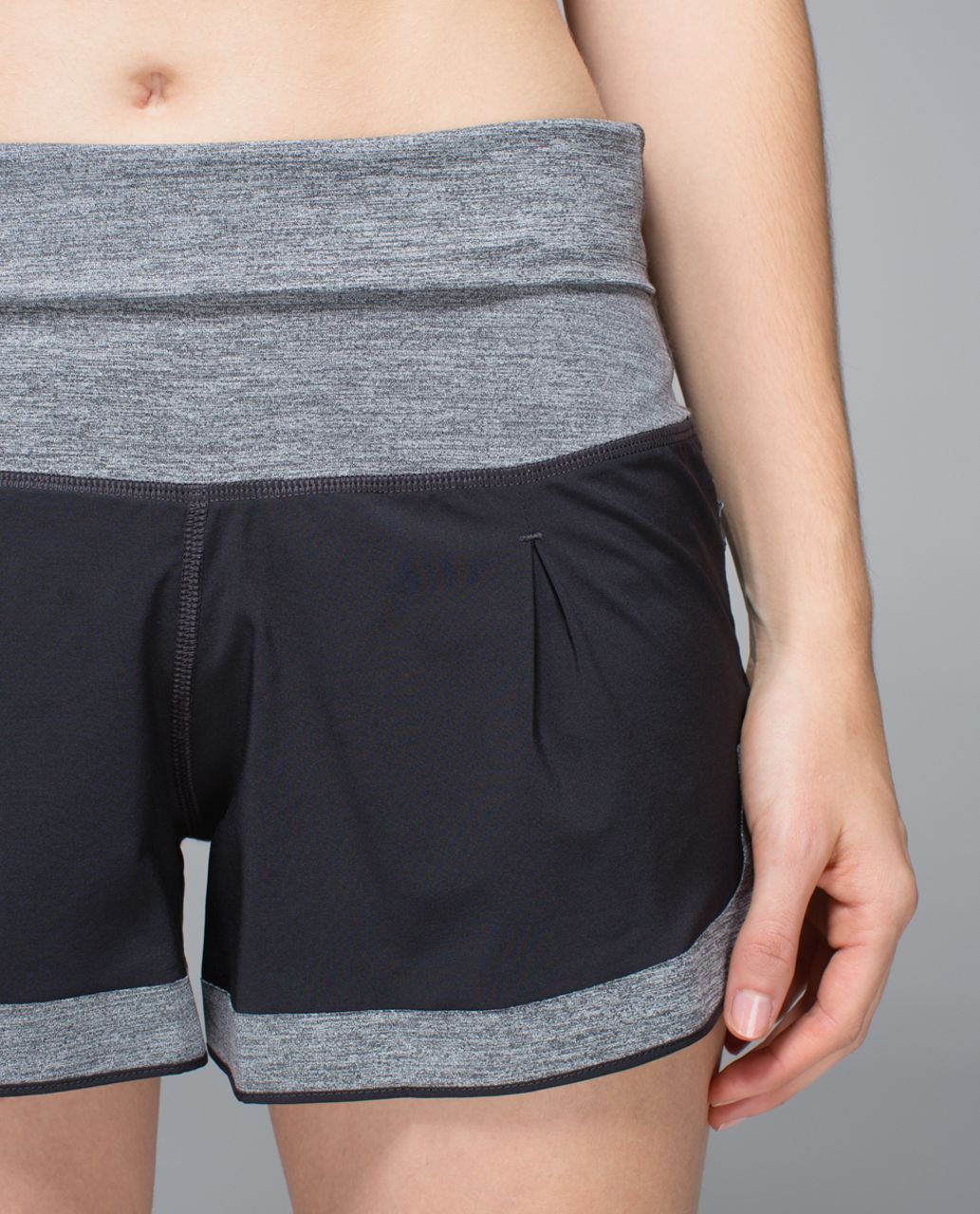 Lululemon Ready To Roll Short - Deep Coal / Heathered Deep Coal