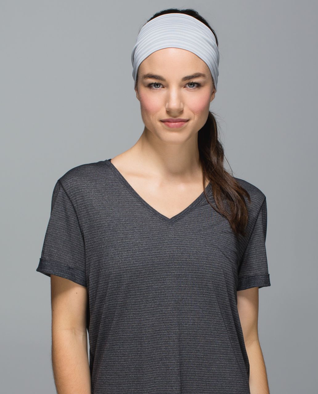 Lululemon Bangs Back Headwrap - Heathered Silver Spoon