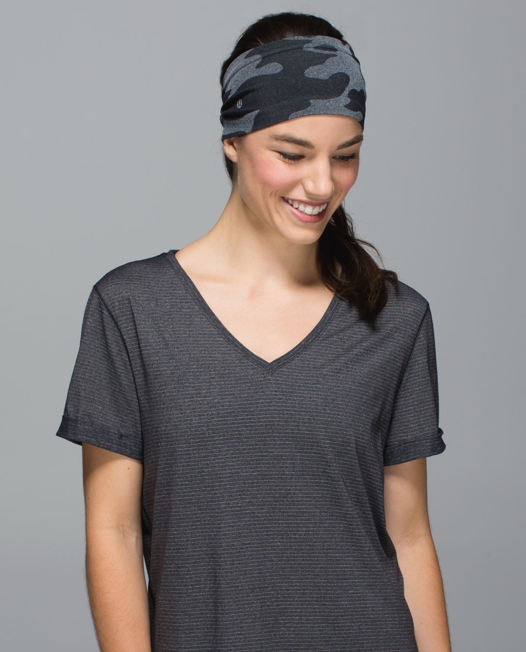 Lululemon Bangs Back Headwrap - Heathered Black (Camo) - lulu fanatics