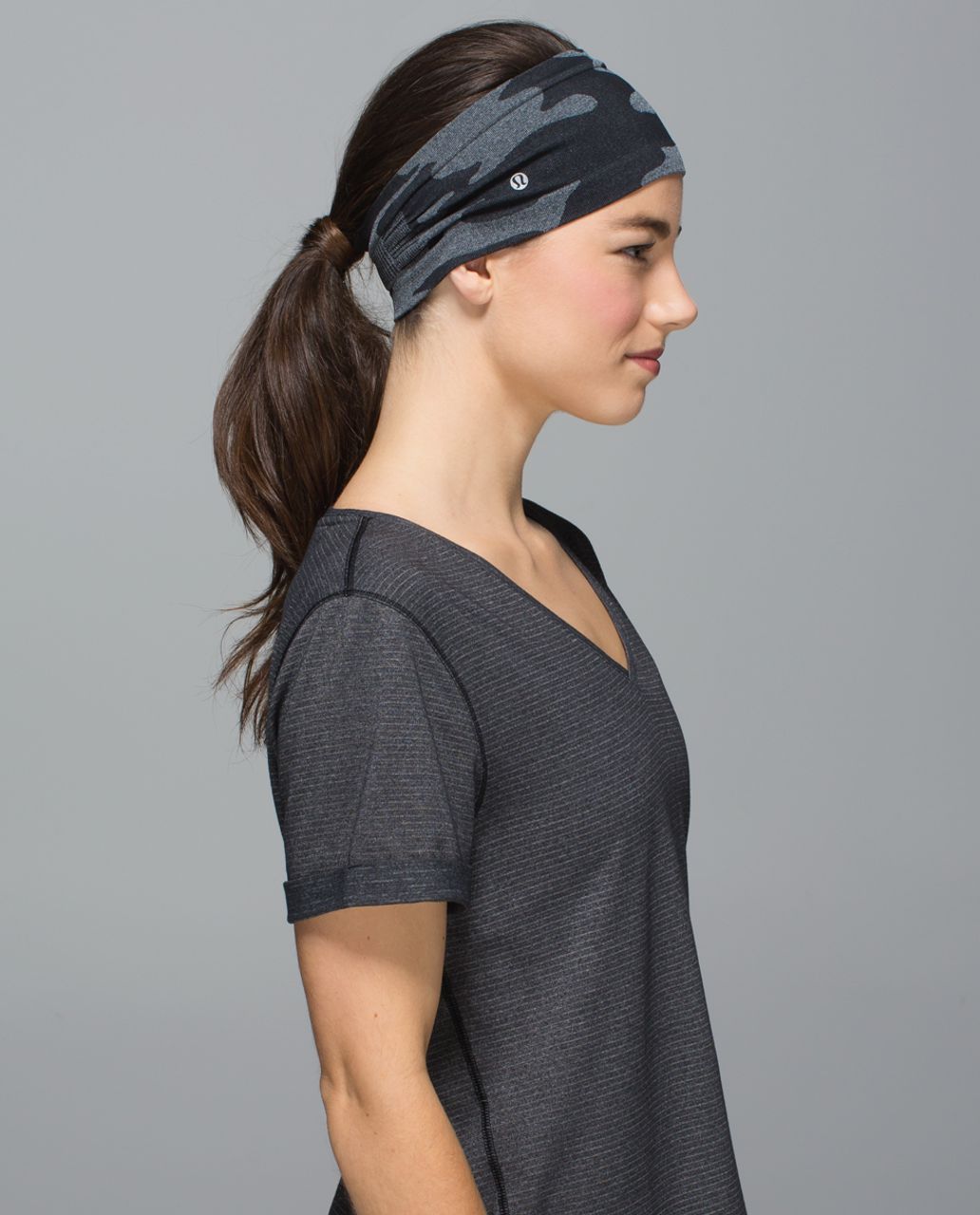 Lululemon Bangs Back Headwrap - Heathered Black (Camo)