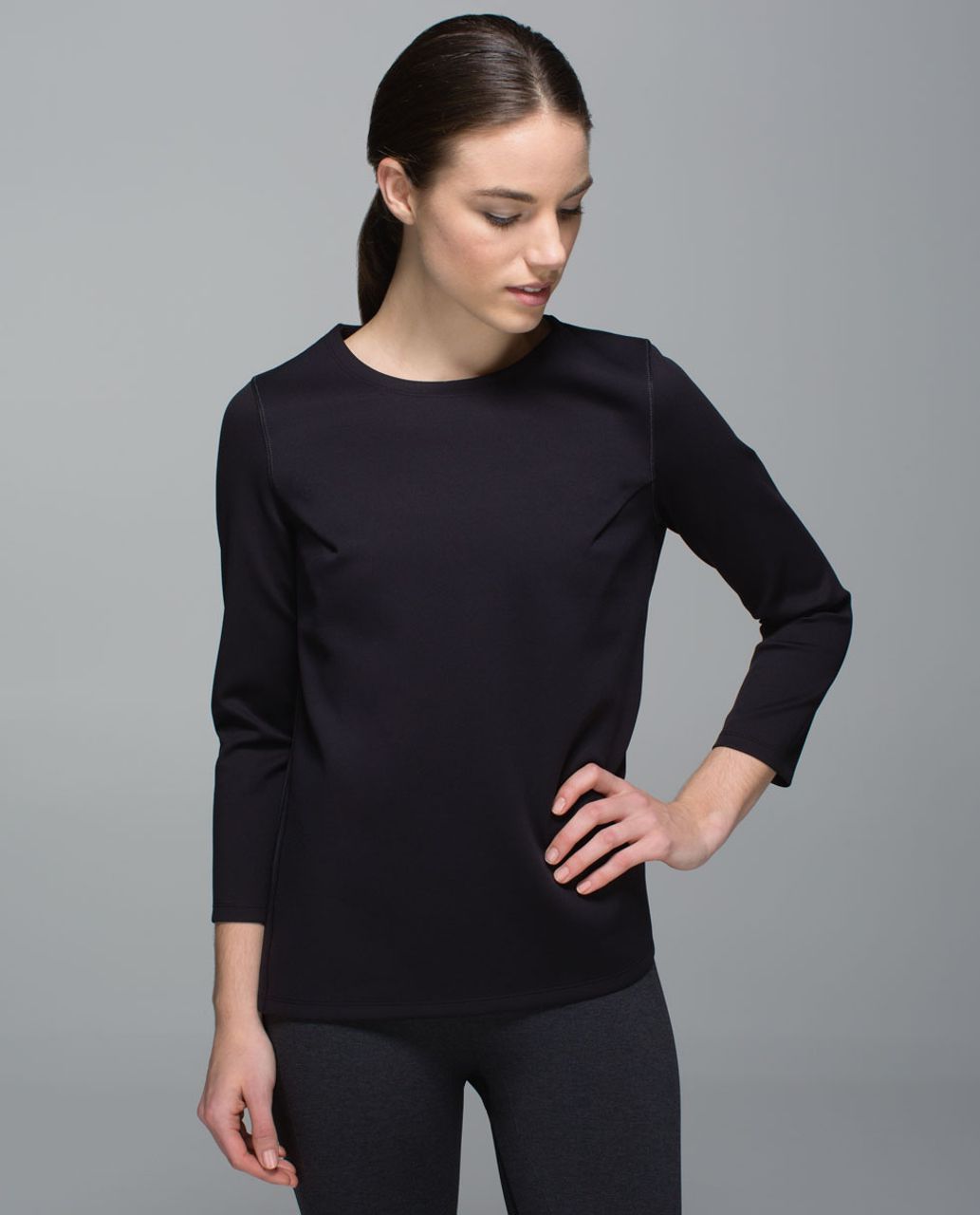 Modal Pleated Back Long Sleeve Shirt