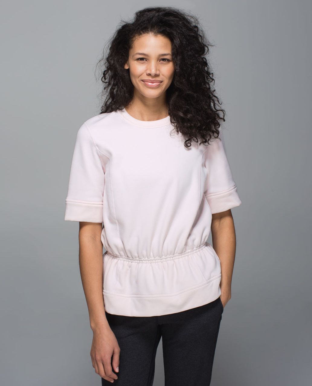 Lululemon Peplum Pullover - Neutral Blush