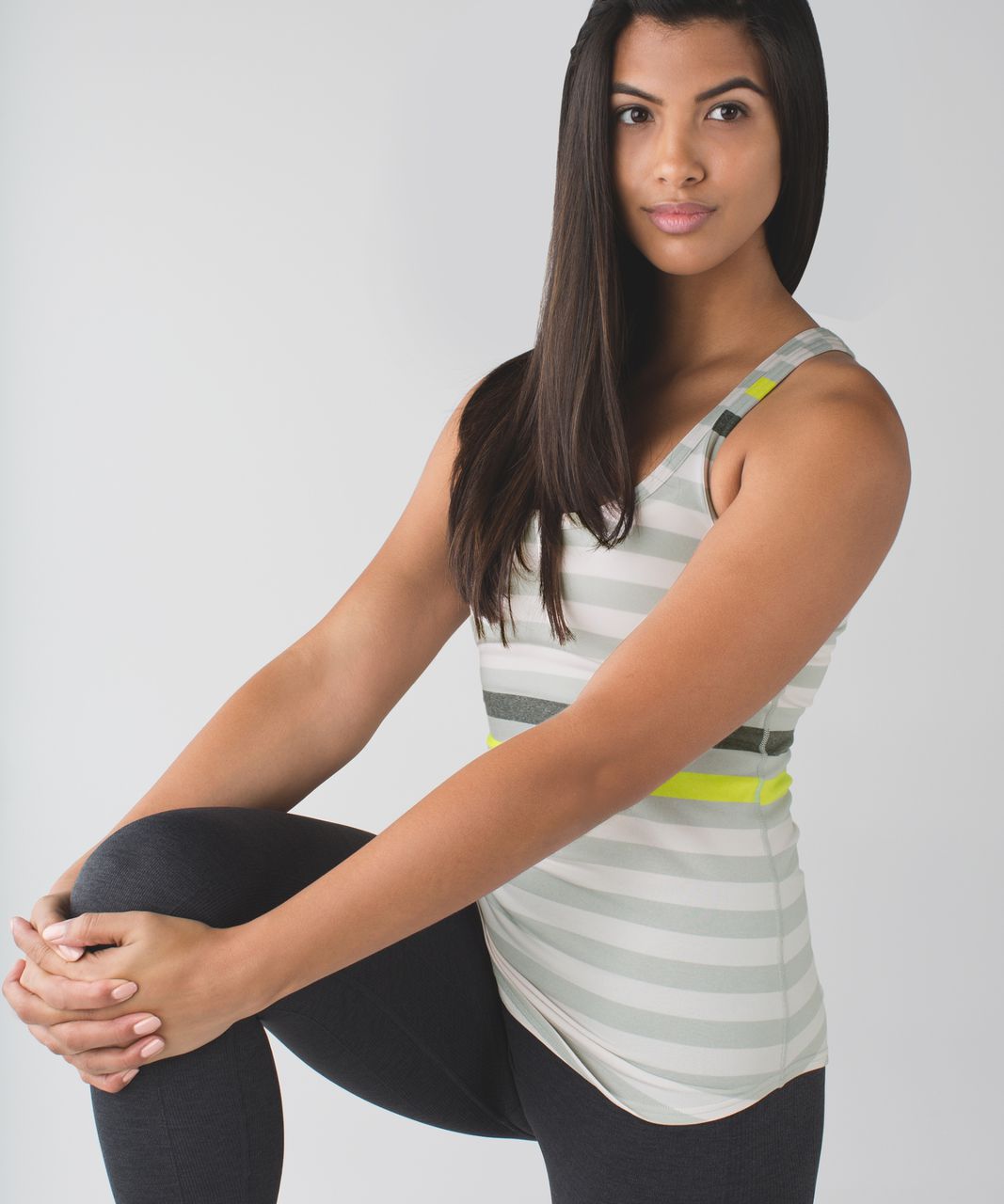 Lululemon Studio Racerback - Jet Stripe Heathered Silver Spoon Heathered Neutral Blush