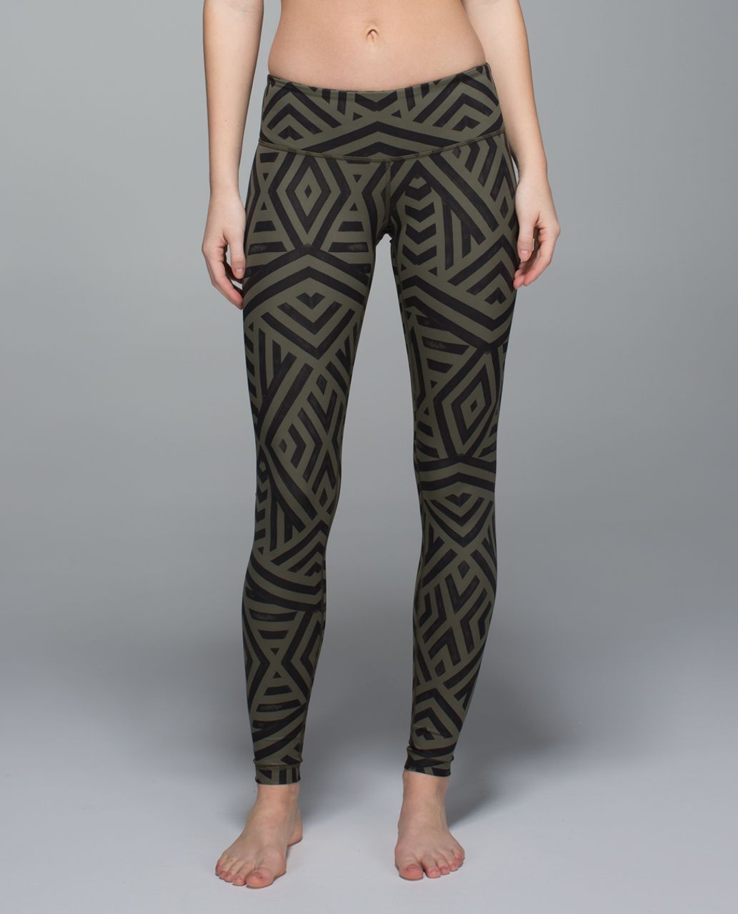 lululemon athletica, Pants & Jumpsuits, Lululemon Wunder Under Crop Mini  Chevron Herringbone Print Sz 8 Leggings