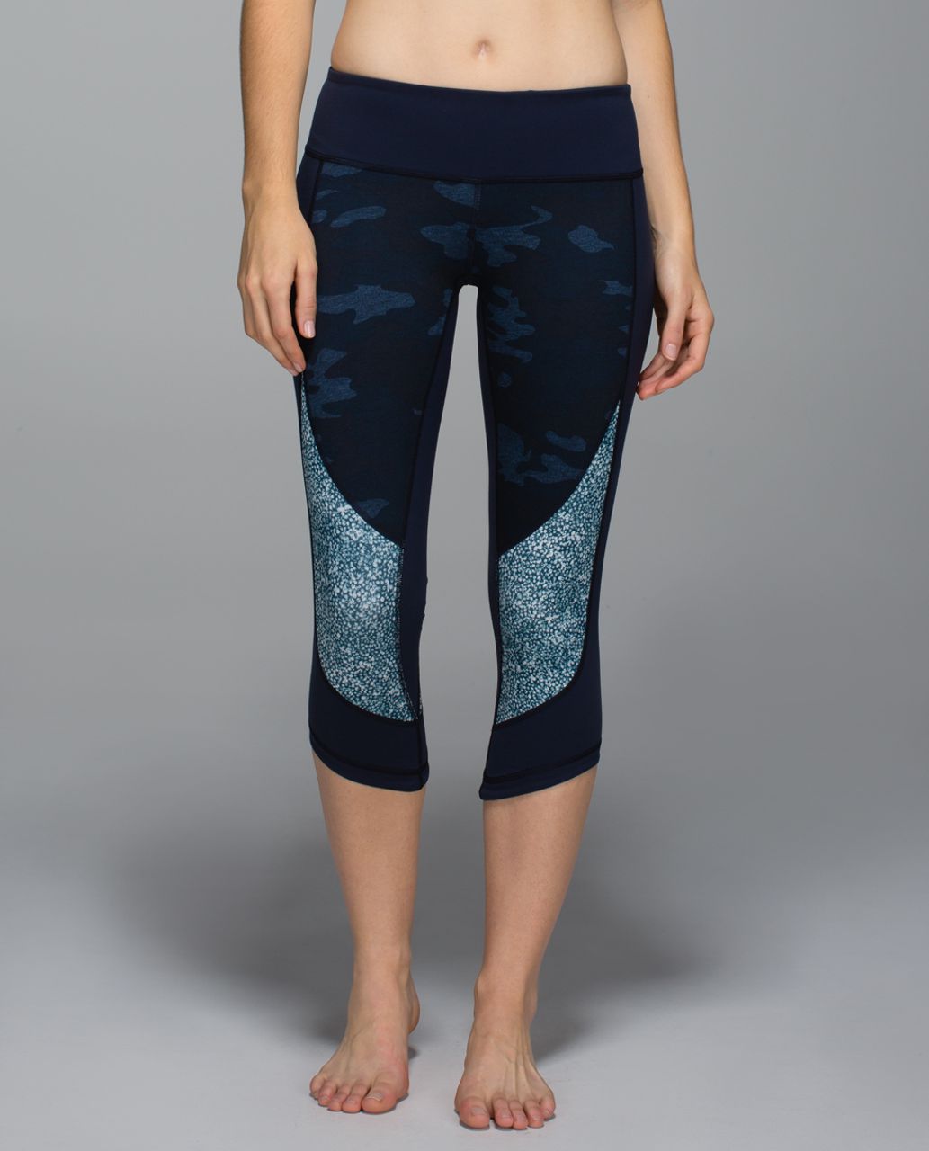 My Superficial Endeavors: Lululemon Inspire Crop in Heathered Textured  Lotus Camo Oil Slick Blue/Inkwell
