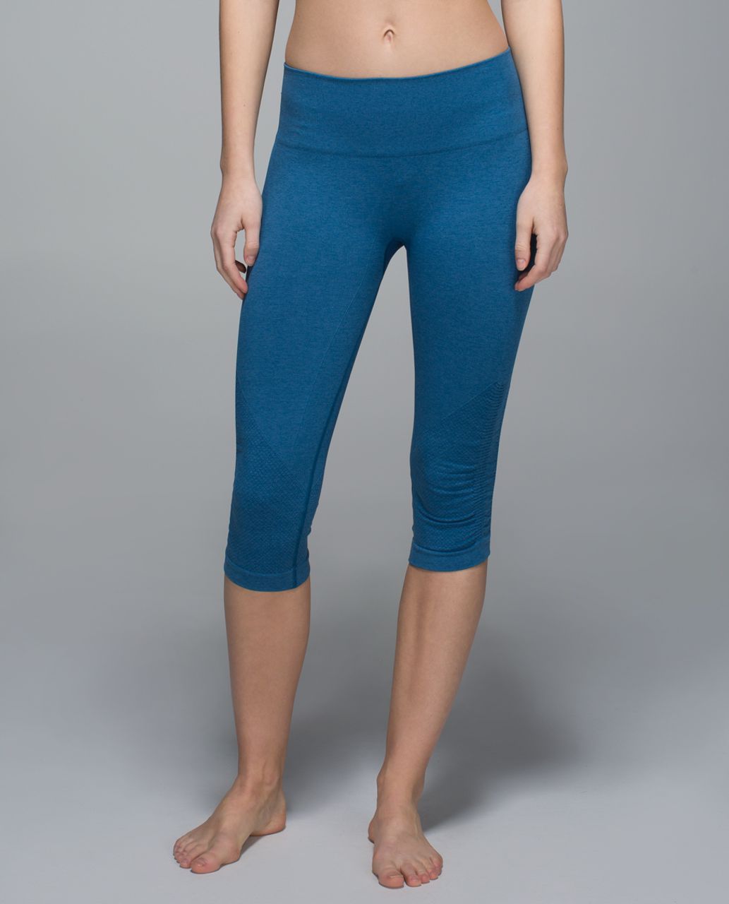 Lululemon In The Flow Crop II - Heathered Jet Set Blue