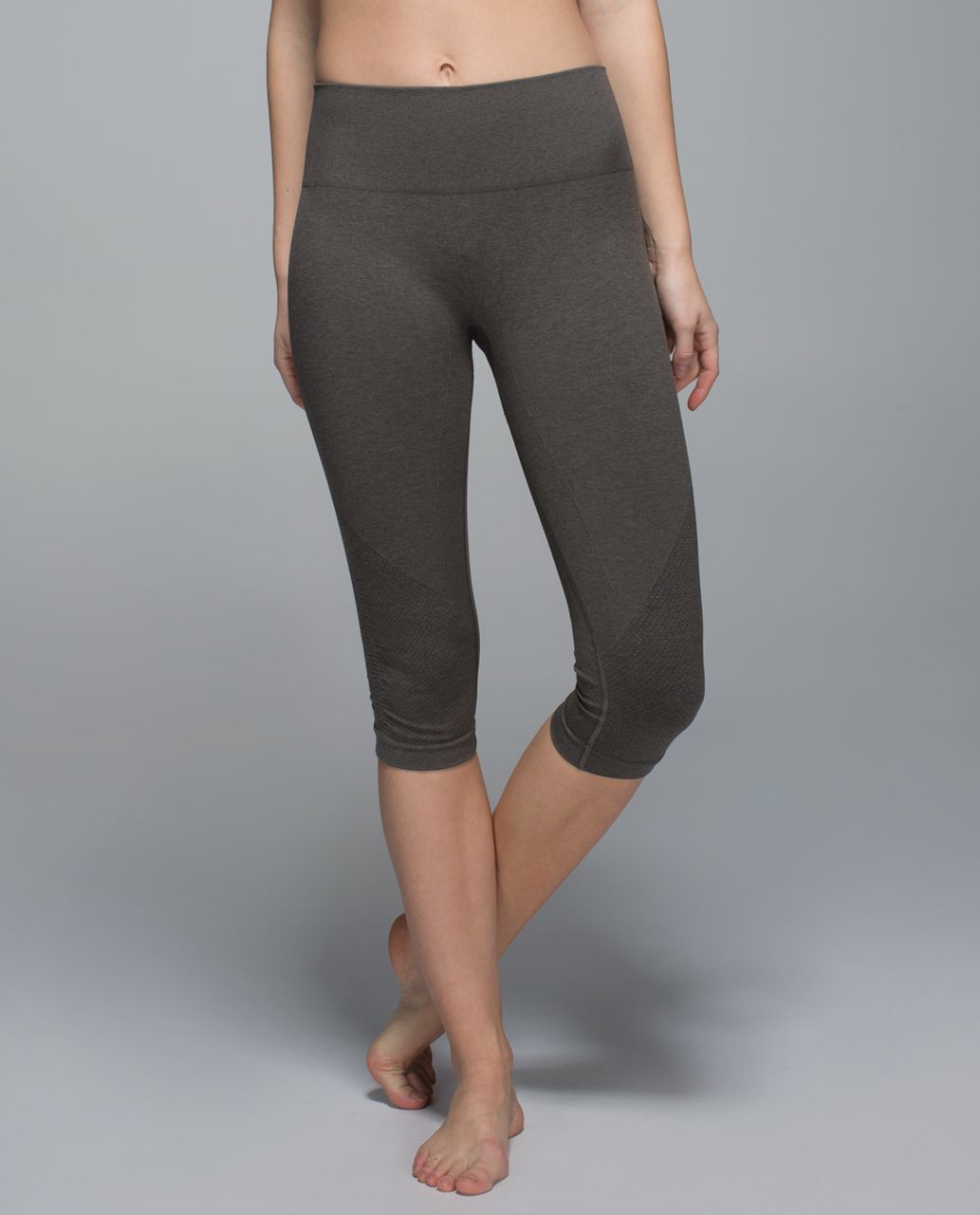 Lululemon In The Flow Crop II - Heathered Deep Coal - lulu fanatics