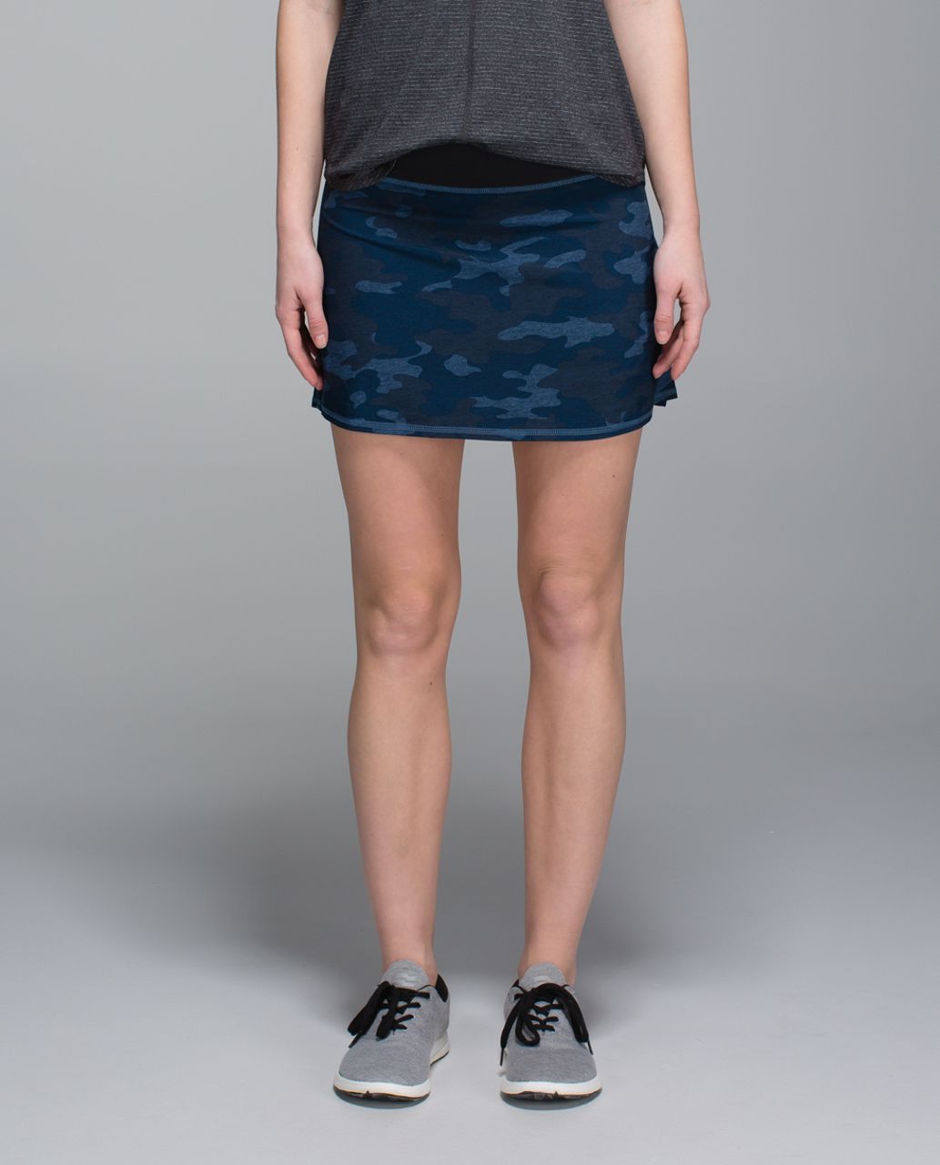 Lululemon Run:  Pace Setter Skirt *4-way Stretch (Tall) - Heathered Texture Lotus Camo Oil Slick Blue / Black