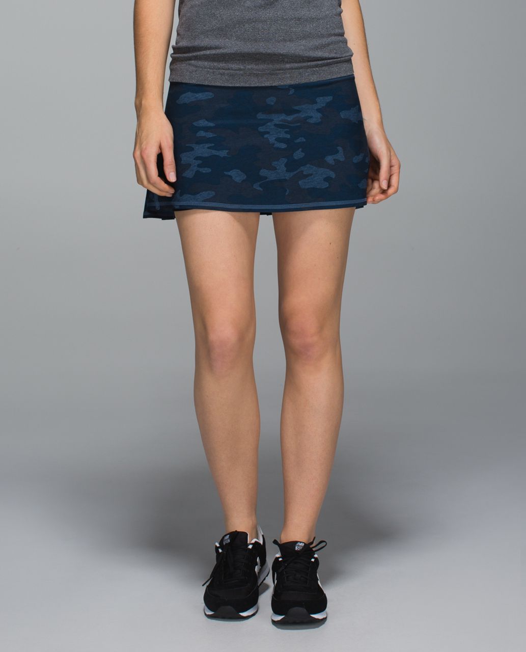 Lululemon Run:  Pace Setter Skirt *4-way Stretch (Regular) - Heathered Texture Lotus Camo Oil Slick Blue / Black