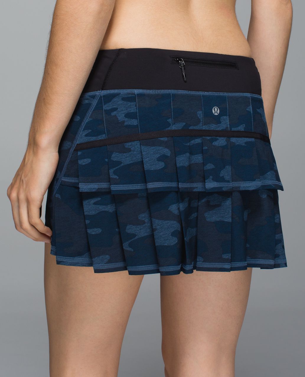 Lululemon Run:  Pace Setter Skirt *4-way Stretch (Regular) - Heathered Texture Lotus Camo Oil Slick Blue / Black