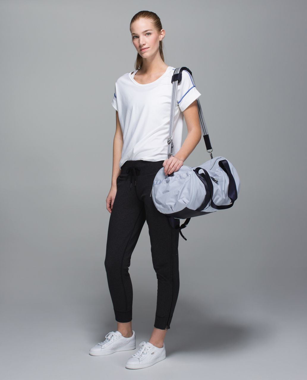 Lululemon High Mileage Duffel - Silver Fox / Naval Blue