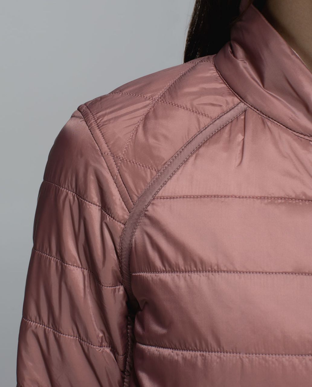 Lululemon The Bomb Bomber Jacket - Bark Berry / Heathered Bark Berry