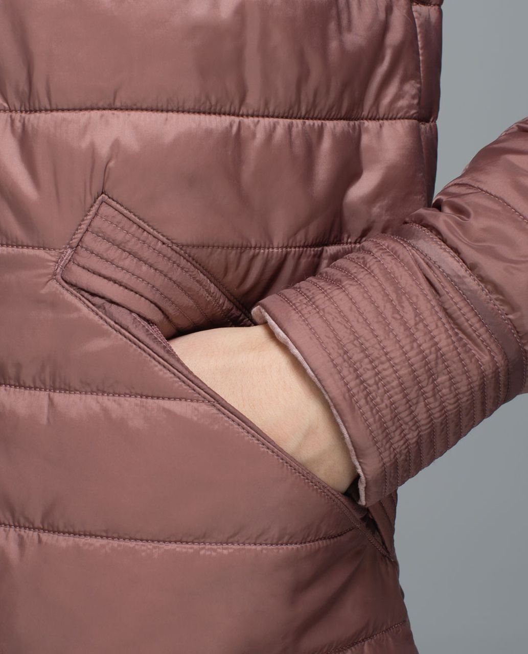 Lululemon The Bomb Bomber Jacket - Bark Berry / Heathered Bark Berry