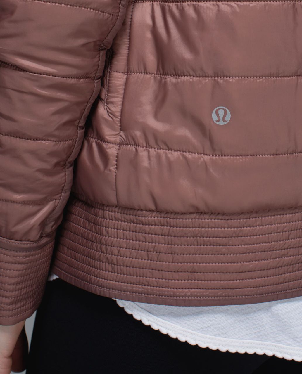 Lululemon The Bomb Bomber Jacket - Bark Berry / Heathered Bark Berry