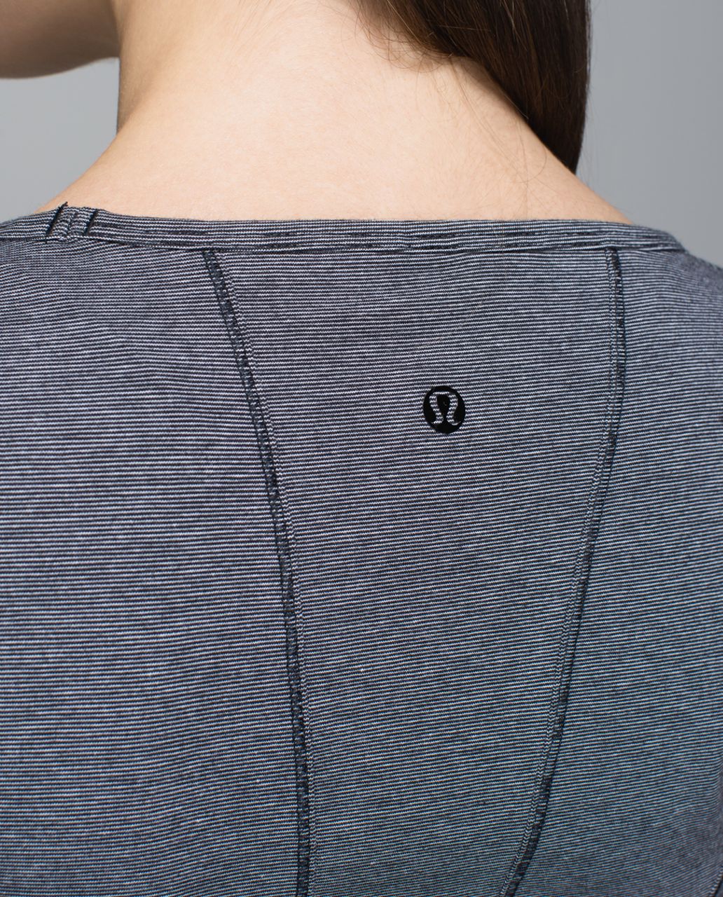 Lululemon Between The Lines Long Sleeve - Micro Stripe Black White