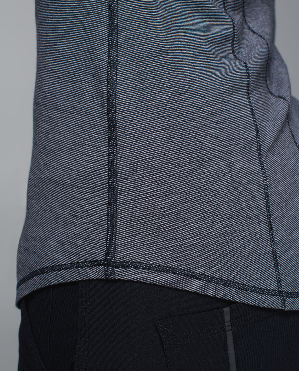 Lululemon Between The Lines Long Sleeve - Micro Stripe Black White