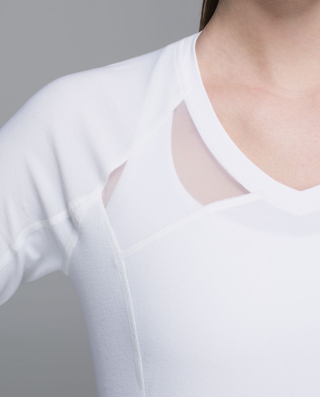 Lululemon Pace Pusher Long Sleeve - Heathered White /  White