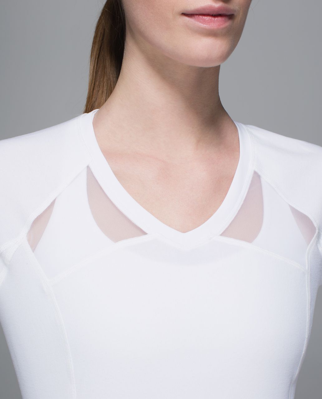 Lululemon Pace Pusher Long Sleeve - Heathered White /  White